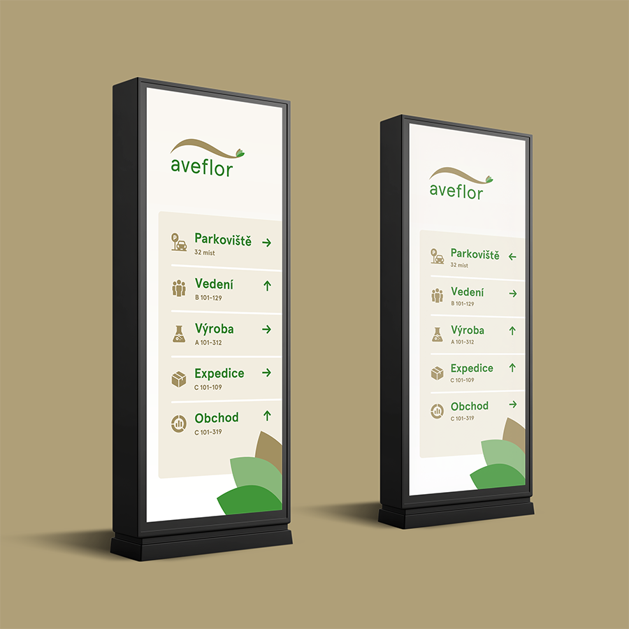 Branding označení areálu AVEFLOR
